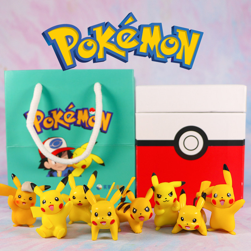 wct正版散货多款铁尾奔跑皮卡丘系列摆件模型小智手办之生日礼物
