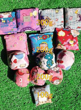 热卖超值多彩军绿色小沙包儿童游戏沙包方沙包幼儿园学生圆沙包