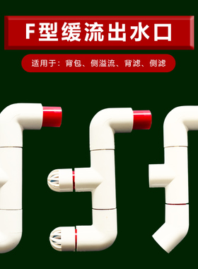 鱼缸出水口改装侧溢流缓流红白4 6分20mm25mm底滤背包缸双出水口