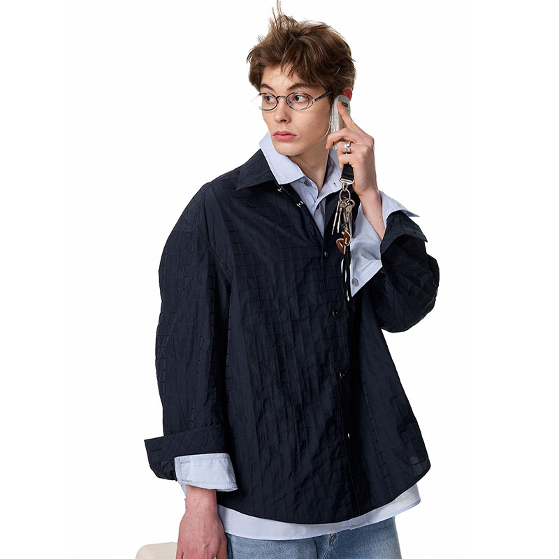 ＂属于早春的清冷时髦知识分子look  尖领格子衬衫 ＂| Kernhafen