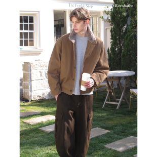 羊毛毛绒内里棉服外套 工装 kernhafen 少年感短款 直接抄作业