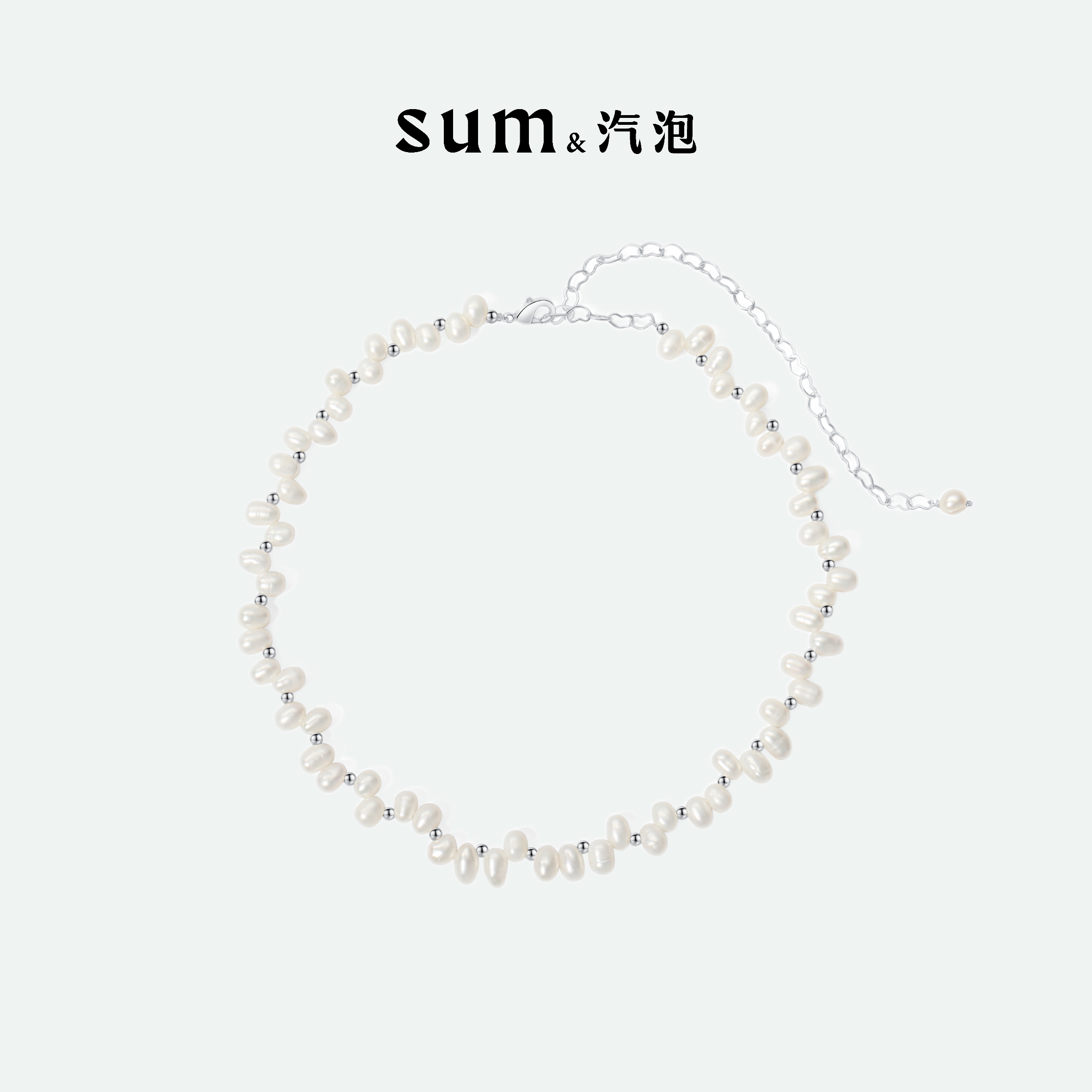 珍珠银珍珠项链女简约设计项链