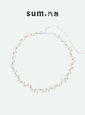 珍珠银珍珠项链女简约设计项链