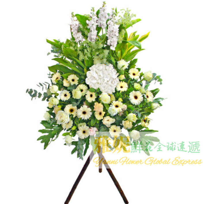 香港哀思花籃速遞鮮花訂購悼念白事死人花牌花束花圈花店同城九龍