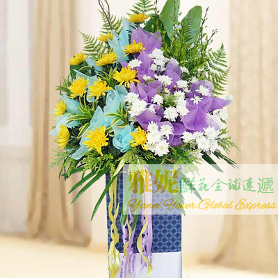 新加坡丧礼鲜花篮速递圈白事葬礼