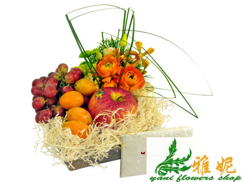 香港中秋節果籃速遞長輩生日禮品藍商務合作送禮九龍油麻地旺角