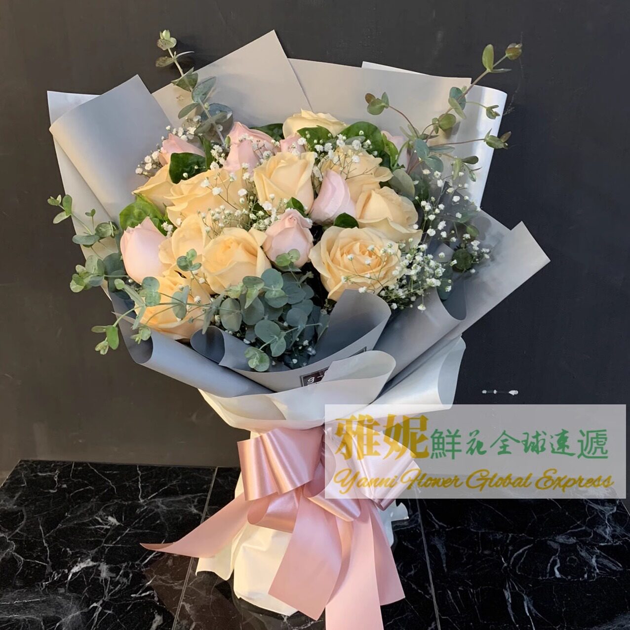 台湾鮮花速遞七夕情人節玫瑰台北花店送花同城快递金门宜兰彰化