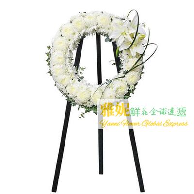 香港丧礼花圈篮白事祭奠速递同城
