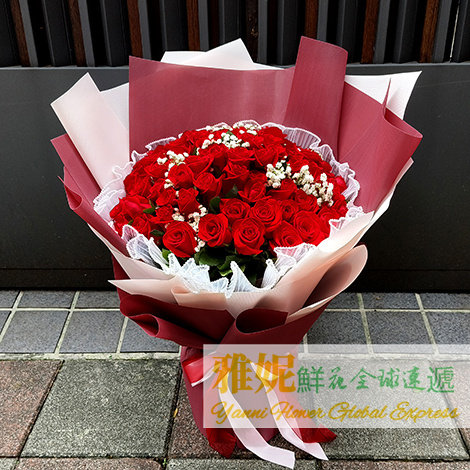 台湾鲜花速递花店送花同城七夕情人节玫瑰台中台北台南东桃园宜兰