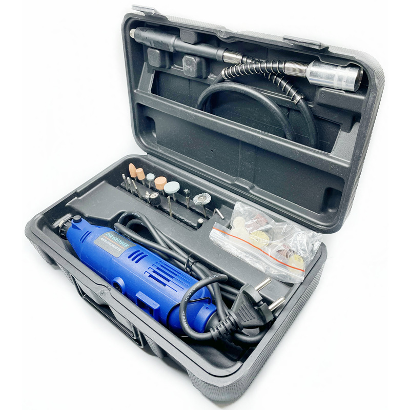 40PC电磨套装软轴130W调速打磨机