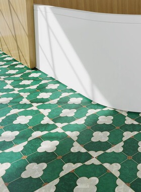 600x600花砖地砖瓷砖绿色别墅民宿院子露台卫生间阳台餐厅附录G