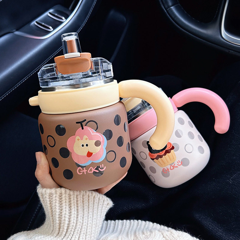 2025新款卡通保温杯可爱ins风波点萌物316不锈钢学生女生送礼,餐饮具,保冷/保温杯,淘宝优惠券,粉丝福利购,淘宝优惠卷