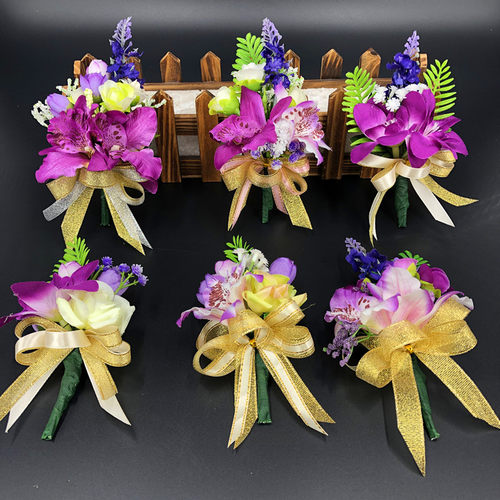 满天星公司开业贵宾礼仪胸花 港版婚礼胸花