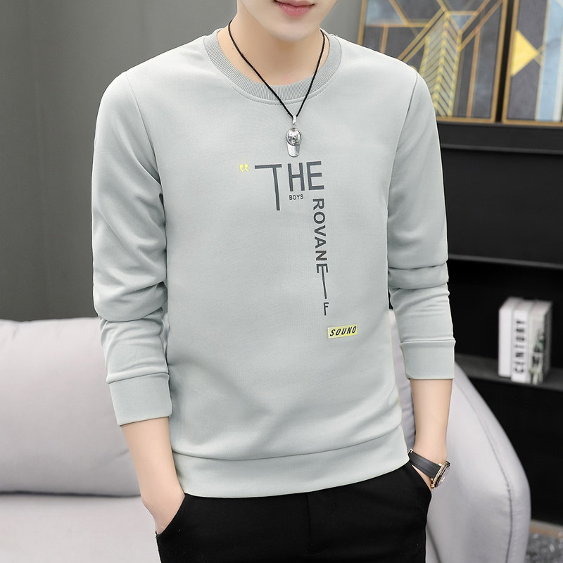 2022 Autumn new pattern T-shirt clothes Korean Edition Self cultivation student Sweater Teenagers Base coat Plush keep warmin the Men's clothing, T-shirt  category - from Buy2taobao.com to provide professional Taobao agent buy service
