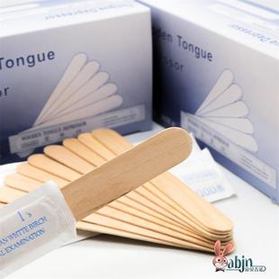 新款 调试棒搅拌棒桦木压舌ban 冰棒棍100只压舌棒木棒盒装