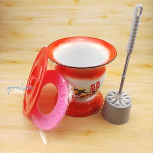 防滑老式加高加厚成人搪瓷痰盂矮痰桶老人儿童痰盂消毒便盆子孙桶