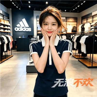 Adidas/阿迪达斯POLO衫女修身T恤网球运动翻领速干短袖透气KD7597