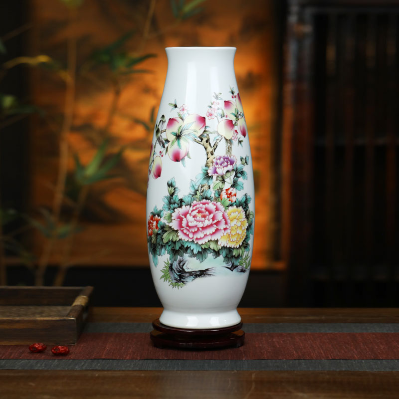 景德镇陶瓷花瓶花桶摆件新中式