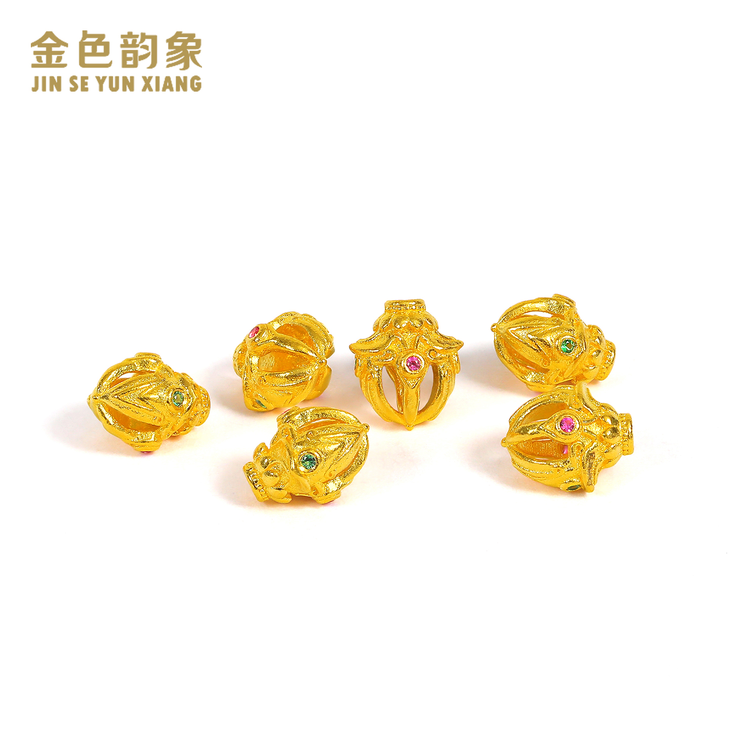 金色韵象黄金镶嵌金刚杵弟子珠