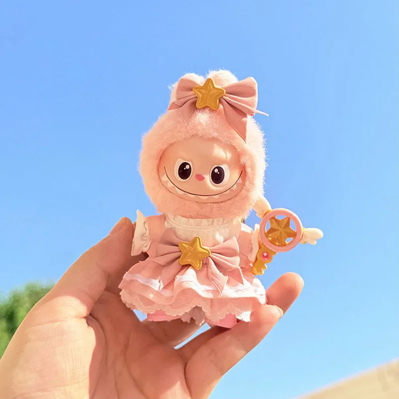 四代LABUBU4.0搪胶挂件玩偶衣服4.0心底密码娃衣粉小樱套装可爱女