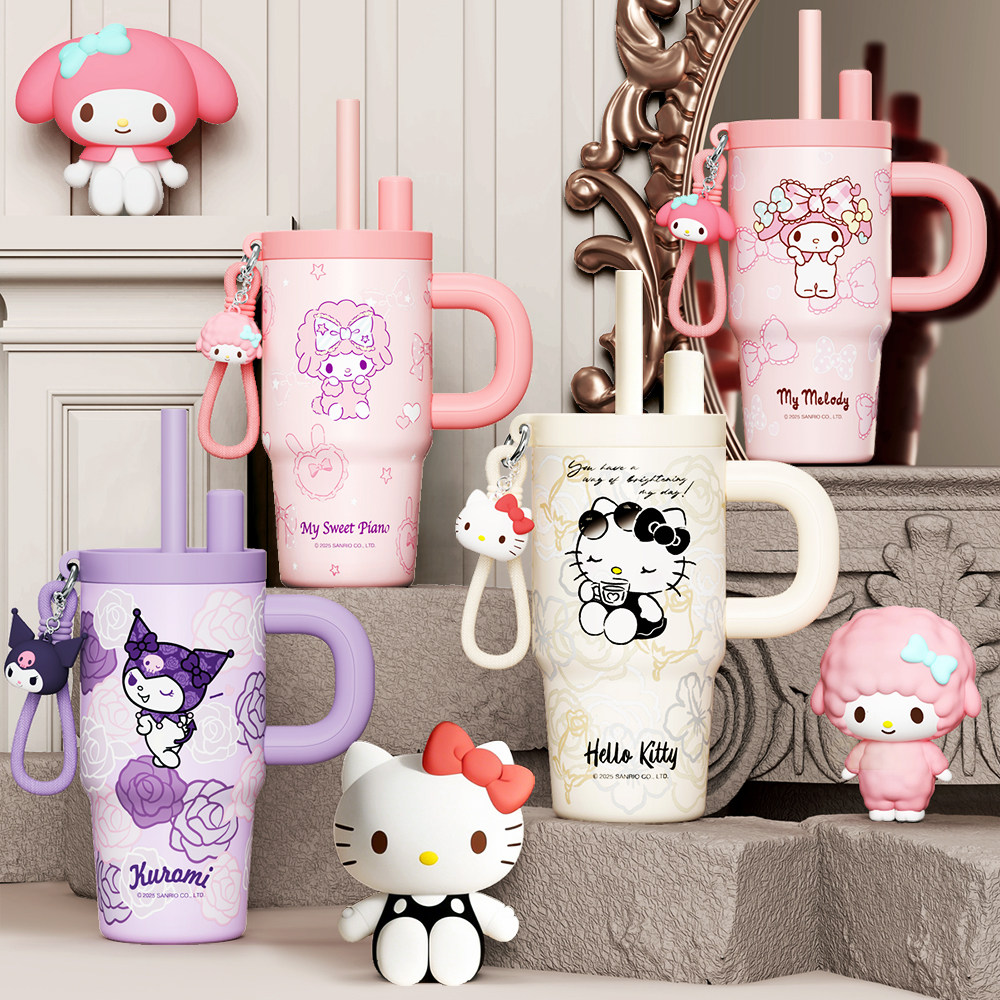 三丽鸥水杯女生高颜值保温杯hellokitty冰霸杯巨好看的可爱杯子女