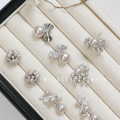 瑟可独特漂亮温柔曼塔玫瑰紫珍珠吊坠耳环高级感轻奢气质大气百搭