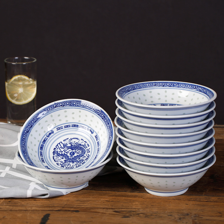 景德镇老式碗广东甜品碗饭碗菜碗烧仙草碗批量可定制家用酒店饭店