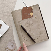 复古文艺a5软皮活页笔记本a6活页本手账本高颜值日记本商务记事本