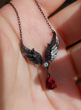 恋与深空秦彻羽毛黑金色项链动漫游戏周边二次元锁骨链首饰品