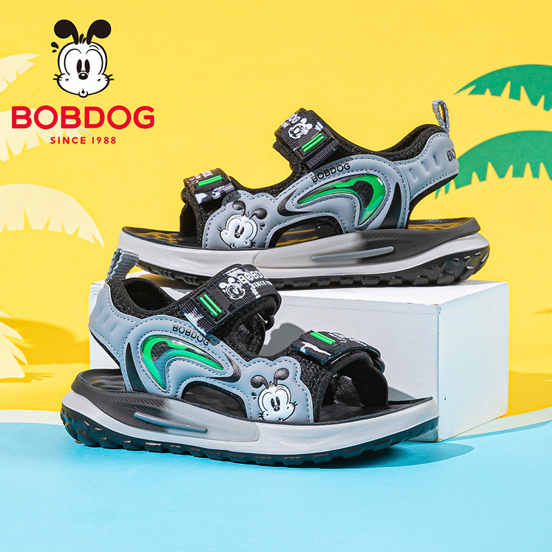 巴布豆童鞋儿童鞋子男孩2026新款夏季男宝沙滩鞋夏款露趾运动凉鞋