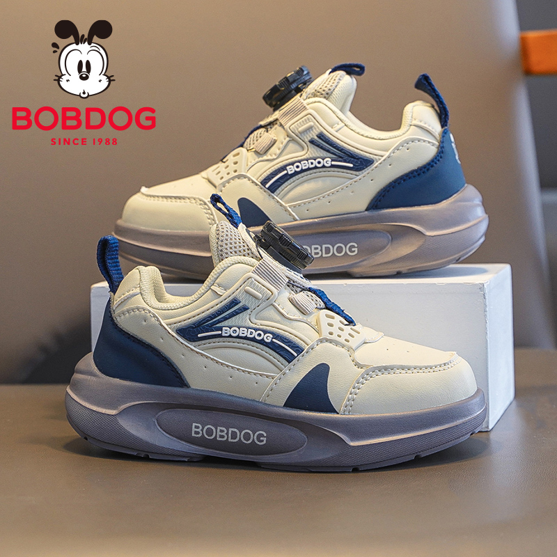 巴布豆童鞋儿童鞋子2025新款秋季小男孩跑步鞋旋钮扣女童运动鞋