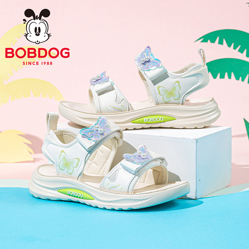 巴布豆童鞋官方旗舰店女童运动凉鞋2026新款夏季小女孩洋气公主鞋
