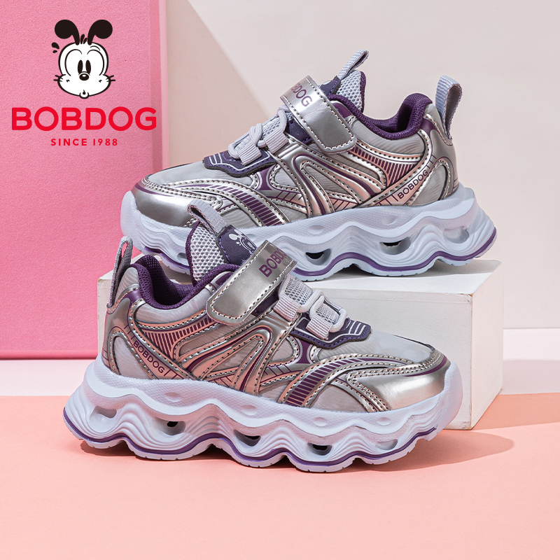 巴布豆童鞋儿童鞋子2025新款老爹鞋女孩休闲跑步鞋秋季女童运动鞋