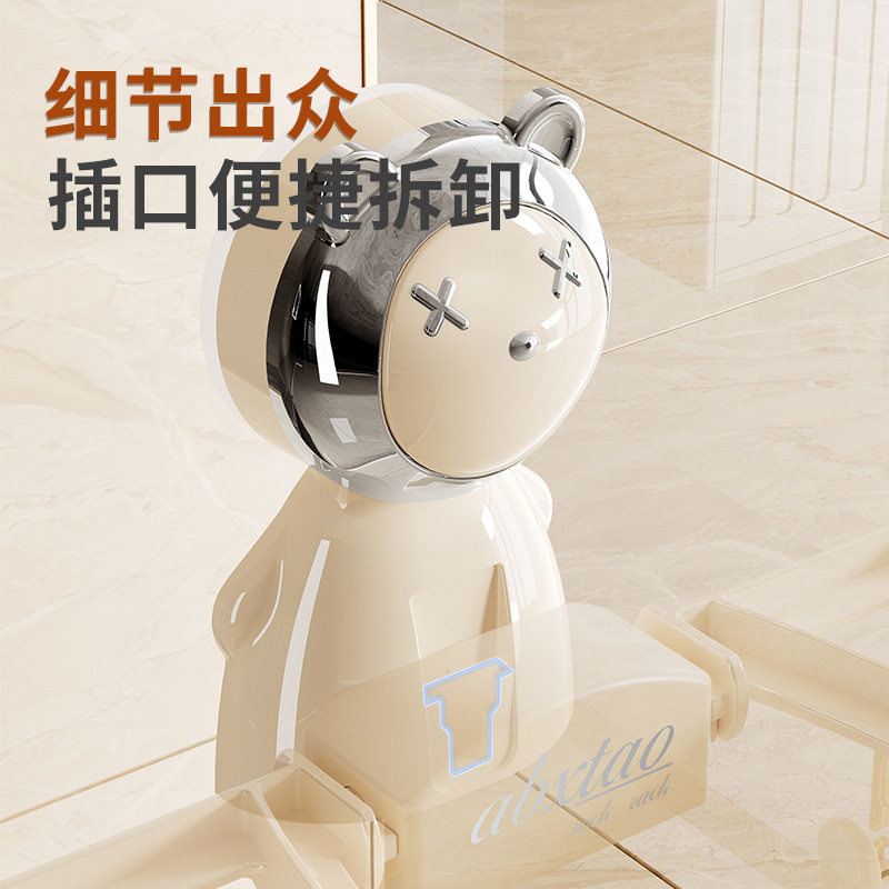 吸盘晾衣架家用可折叠免打孔无痕