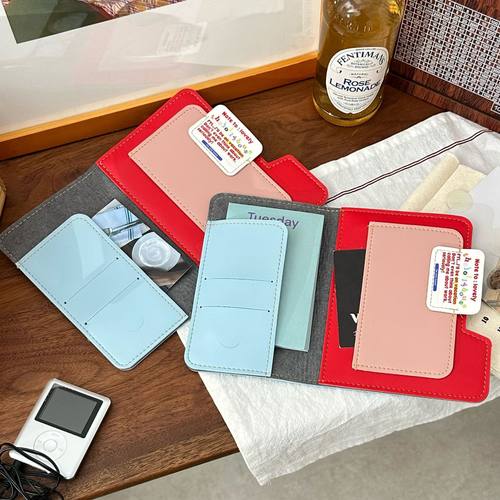 2025新款多功能护照夹ins拼色护