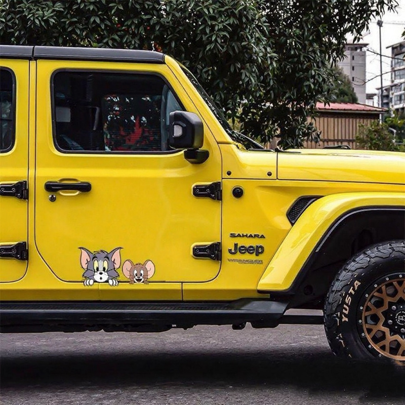 汽车电动车贴创意摩托划痕贴卡通