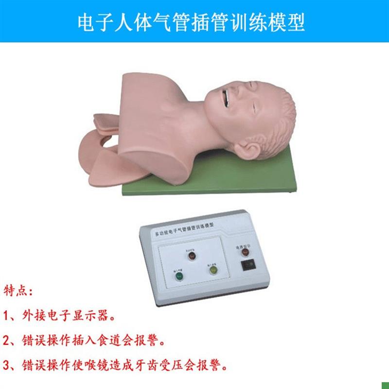电子人体气管插管训练模型(带牙齿F报警)成人急救训练教学模具