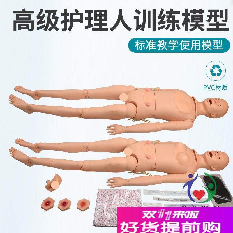 全功能高级d护理人体模型男女导尿模型带内脏褥疮口鼻插管吸痰洗