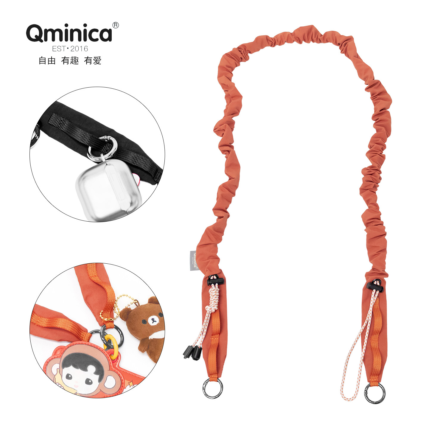 Qminica可调节百搭肩带登山挂绳多功能手机绳防丢背带替换包带,箱包皮具/热销女包/男包,包袋配件,淘宝优惠券,粉丝福利购,淘宝优惠卷
