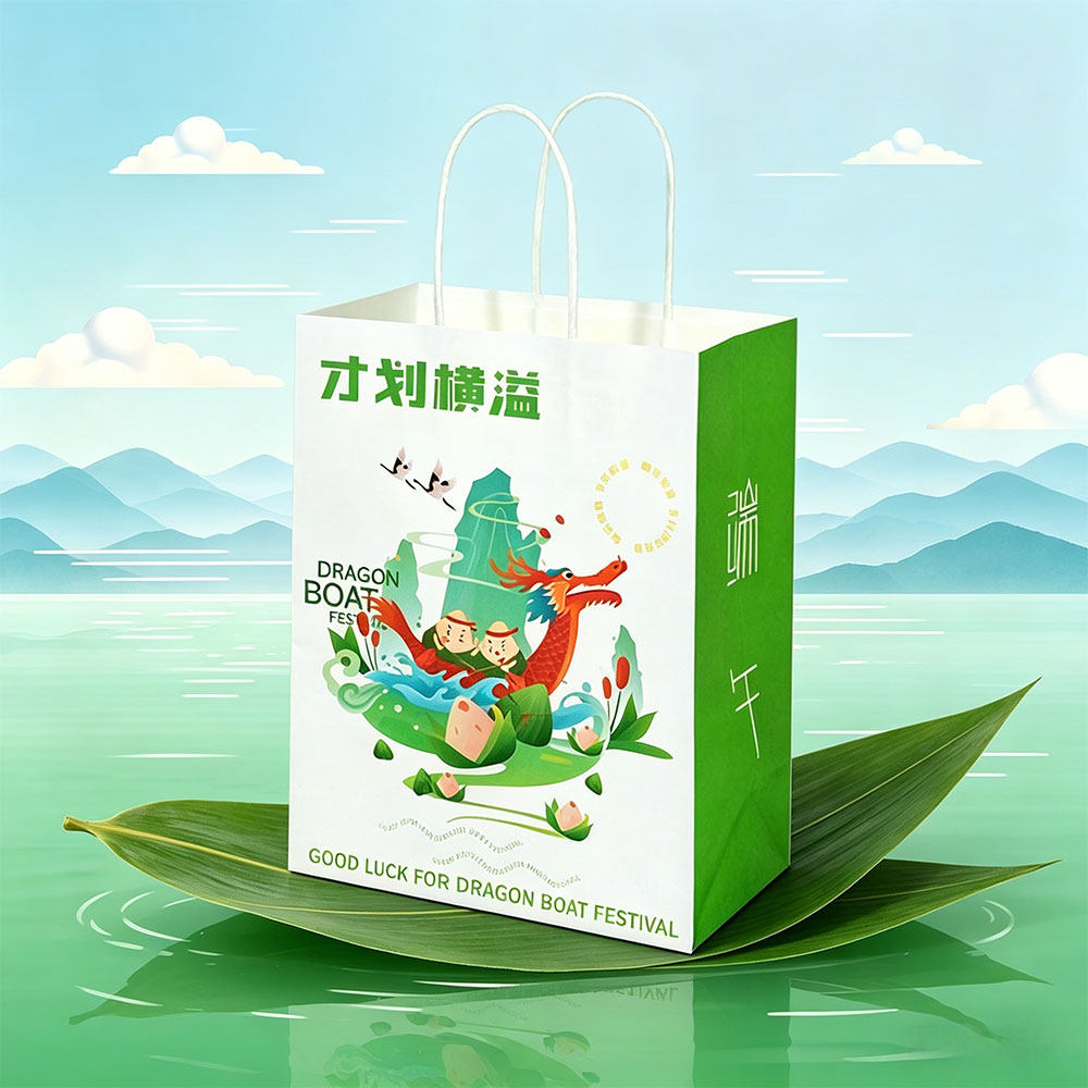 2026款五月初五端午节装粽子手提礼品袋中国风空盒牛皮纸袋包装袋