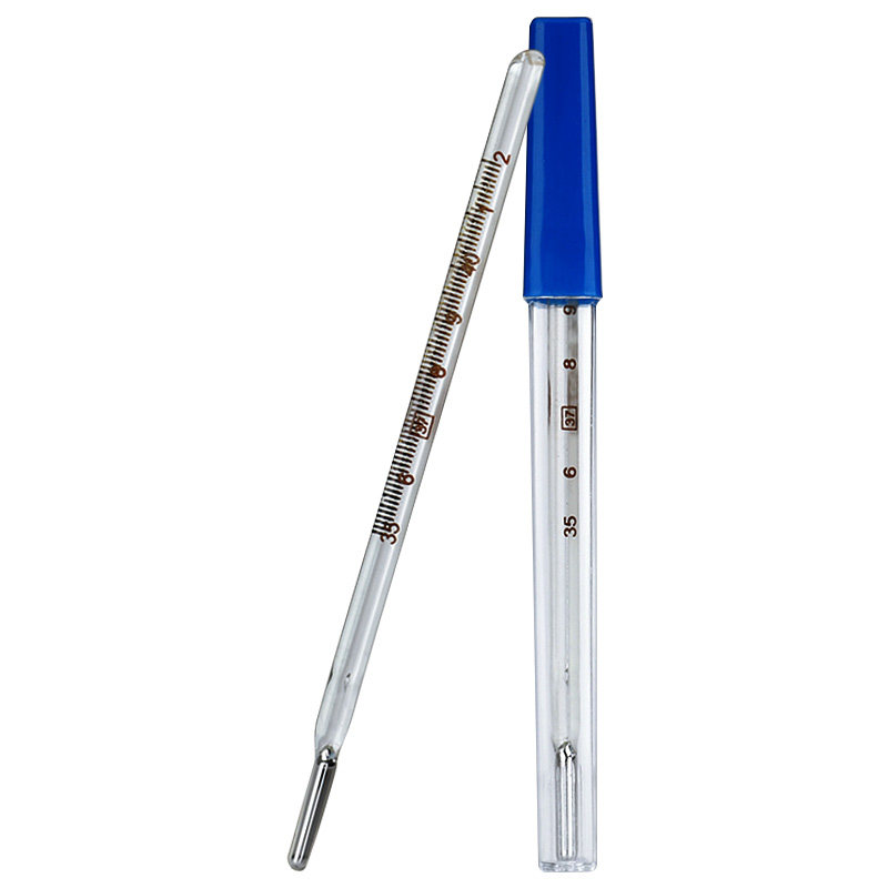 老式玻璃体温计老式测量准确家庭常备大刻度医用水银体温计正品