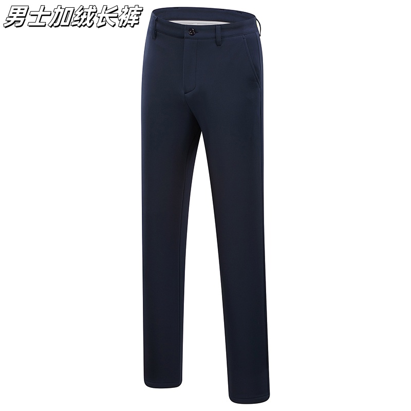 秋冬新款经典高尔夫服装男长裤运动加绒加厚保暖修身韩国时尚球裤