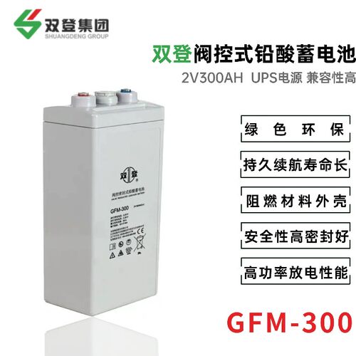 双登GFM-300阀控密封式免维护铅酸蓄电池2V300AH/UPS电源直流屏