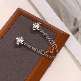 四叶草强磁吸力扣衬衫袖口T恤长改短衣服调节收短丝巾头巾固定扣