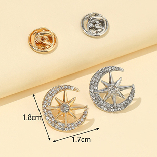 男士西服领花高档西服胸针简约商务衬衫领针迷你领扣领花皇冠徽章