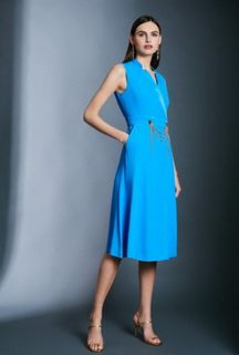 KM春夏时尚单品款式不同风格各异修身气质英伦范中长裙连衣裙