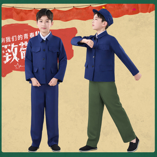 七八十年代知青学生工人农民领导怀旧服装复古军衣话剧短剧演出服