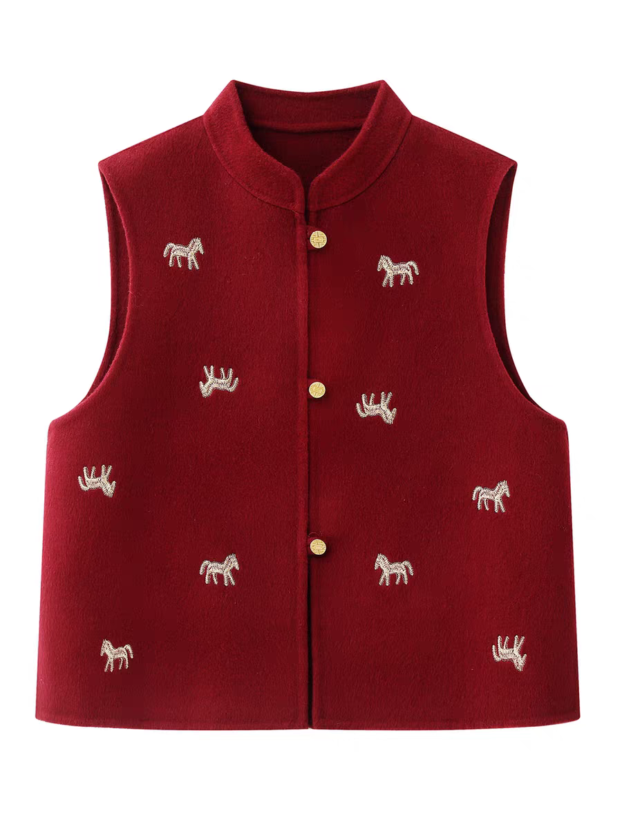 国风小马刺绣羊绒马甲,女装/女士精品,马夹,淘宝优惠券,粉丝福利购,淘宝优惠卷