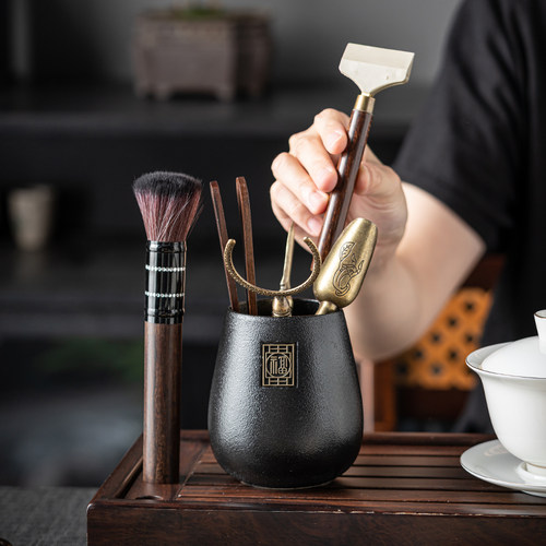 豪尊茶道六君子家用办公陶瓷零配
