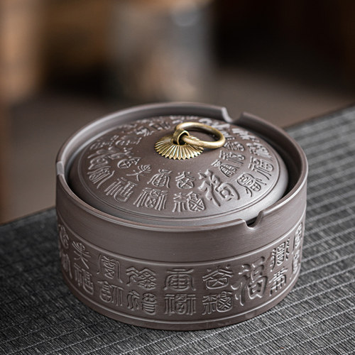 高档大号紫砂烟灰缸烟缸烟盅